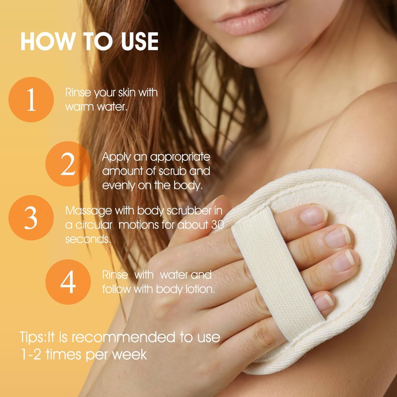 VOERUY Body Scrub, Turmeric Exfoliating Body Scrub, with Coconut Oil & Vitamin C, Bikini Area Exfoliator Gently Exfoliate Body Hand and Foot Scrub, Moisturized Skin for Women and Men, 11.28oz/320g