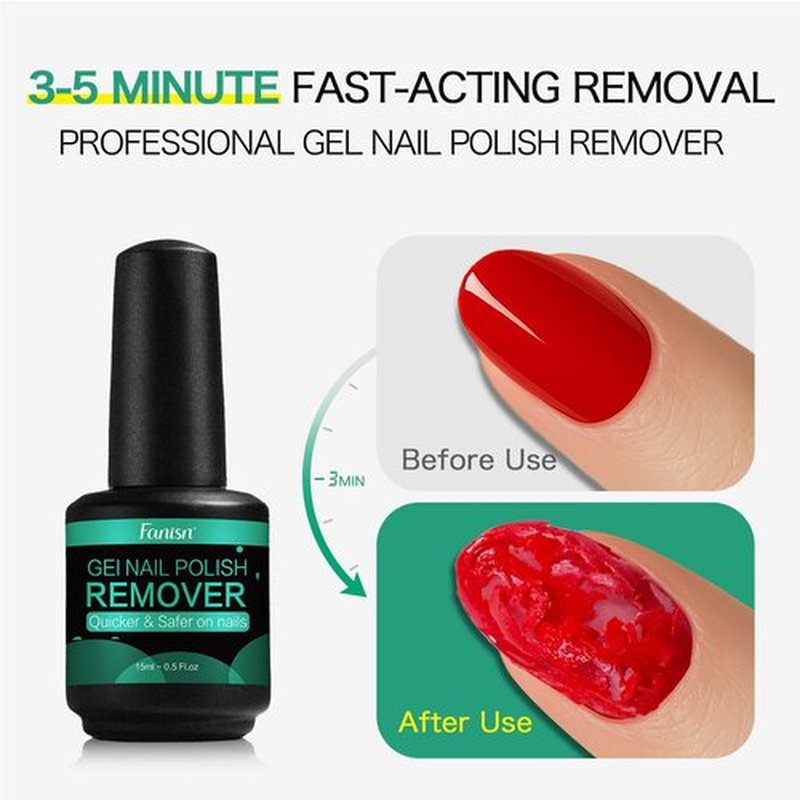 Gel Nail Polish Remover Kit with Nail File & Tools for Home Use,2-5 Minute Quick Removal, No Soak or Foil Needed, No Acetone for Home DIY, Safe for Natural Nails