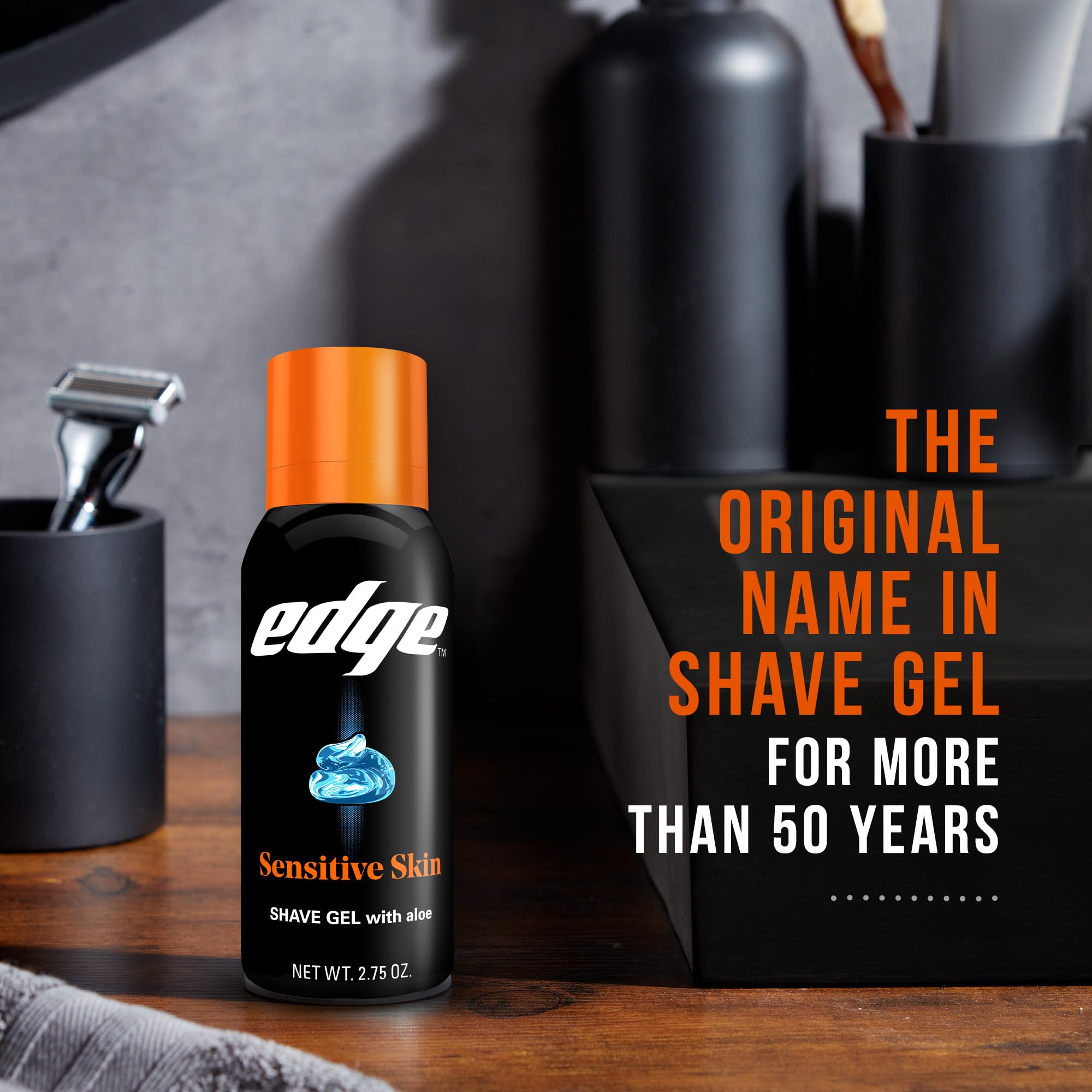Edge Shaving Gel for Men,Sensitive Skin with Aloe,- Shave Gel For Men That Moisturizes,Protects and Soothes To Help Reduce Skin Irritation,(Pack of 24)