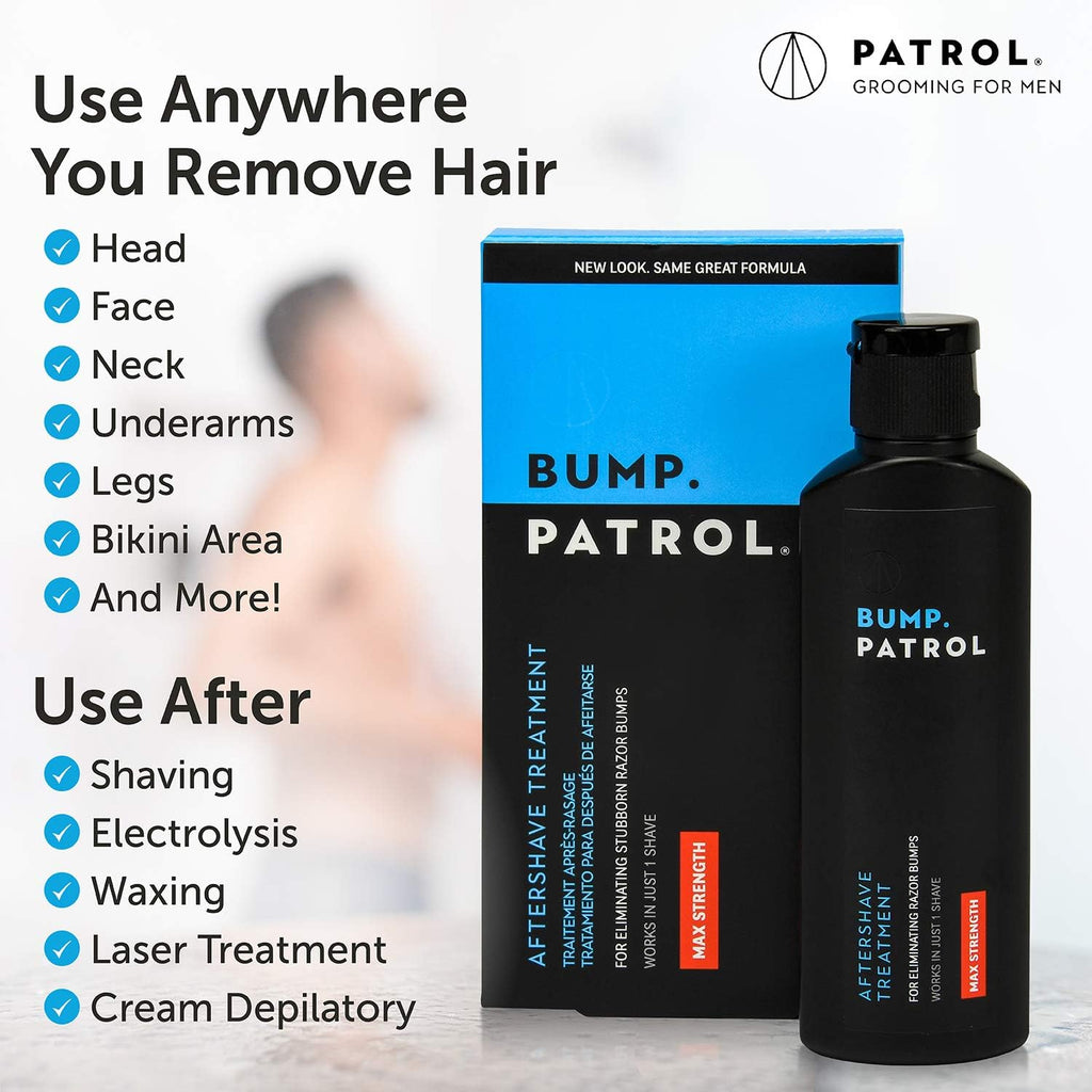 Bump Patrol Maximum Strength Aftershave Treatment Serum – Razor Bump Stopper and Ingrown Hair Treatment for Men and Women, Fast Acting Formula