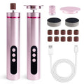 heemeei Electric Foot Callus Remover, 2-in-1 Rechargeable Electric Callus Remover for Feet with Sandpaper Discs & Grinding Heads, Adjustable 9 Speeds Electric Foot File for Feet, Pedicure Tools (Pink)