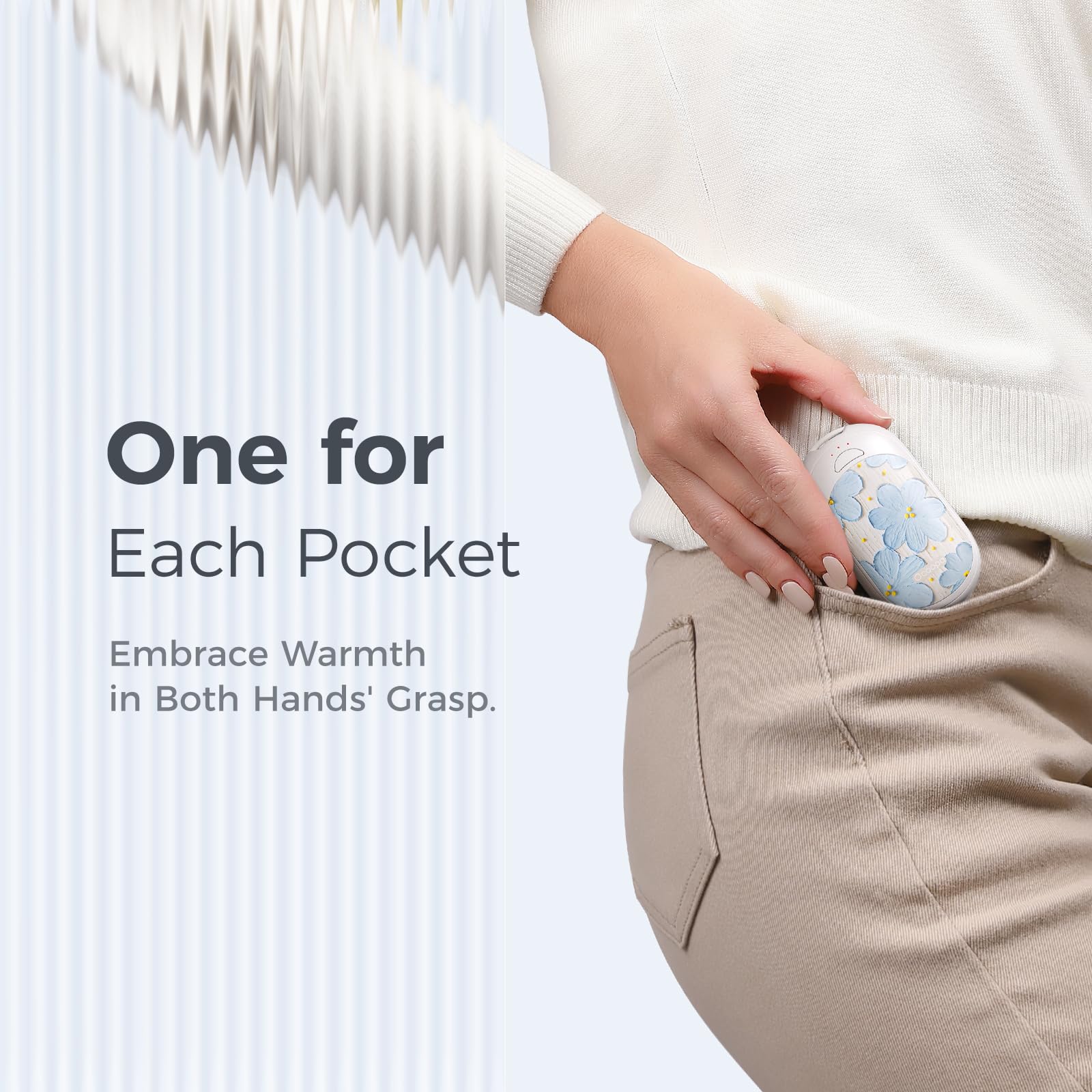OCOOPA Magnetic Rechargeable Hand Warmers 2 Pack, Fast Heating, 3-Settings, UL Certified, Electric Portable Pocket Heater, Hunting, Golf, Camping Gear, Warm Gifts for Women, Tech Gift Men, UT3 Lite
