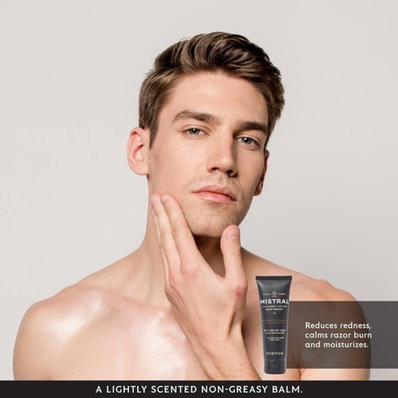 Mistral After Shave Balm - Bourbon Vanilla | Hydrating Aloe & Jojoba Oil Formula | 2.7 Fl Oz, Non-Greasy Moisturizer