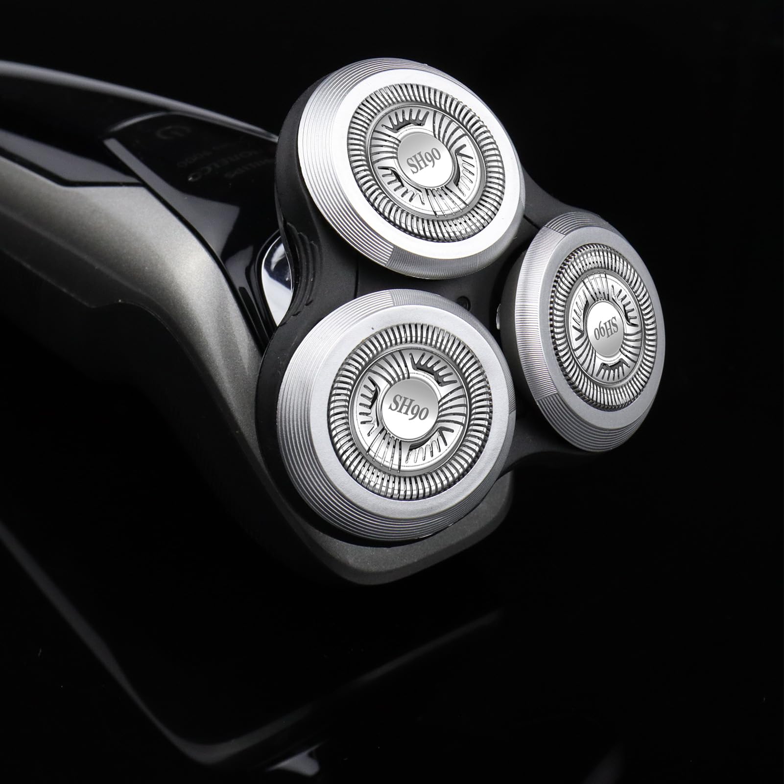 SUPERNB SH90 Shaving Heads for Series 9000, 8000, 7000 Electric Shaver Blades, Dual‑Ring Mesh Technology for Efficient Shave, Fits S9xxx/S8xxx/S7xxx, 3 Pack