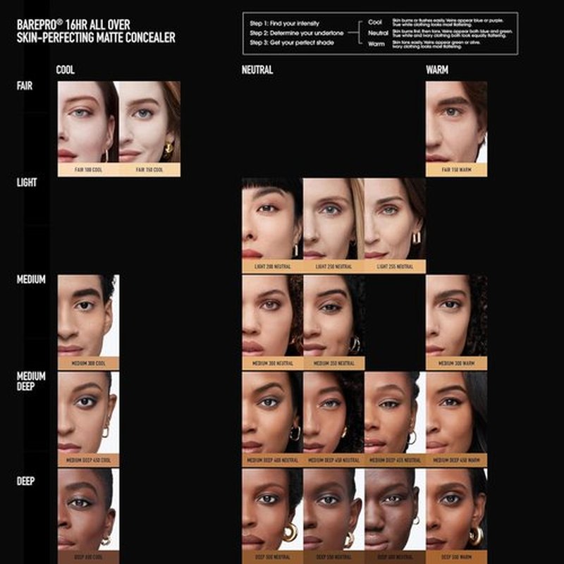 bareMinerals BAREPRO 16HR Natural Matte Concealer - SPF 25, Niacinamide, Longwear for Dark Spots & Blemishes