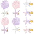 WILLBOND 12 Pieces Artificial Shell Pearl Starfish Seashell Hair Clip Set Acrylic Resin Women Lady Hair Clip Headdress Hairstyle Tool Accessories Beach Wedding Supplies (Romantic)