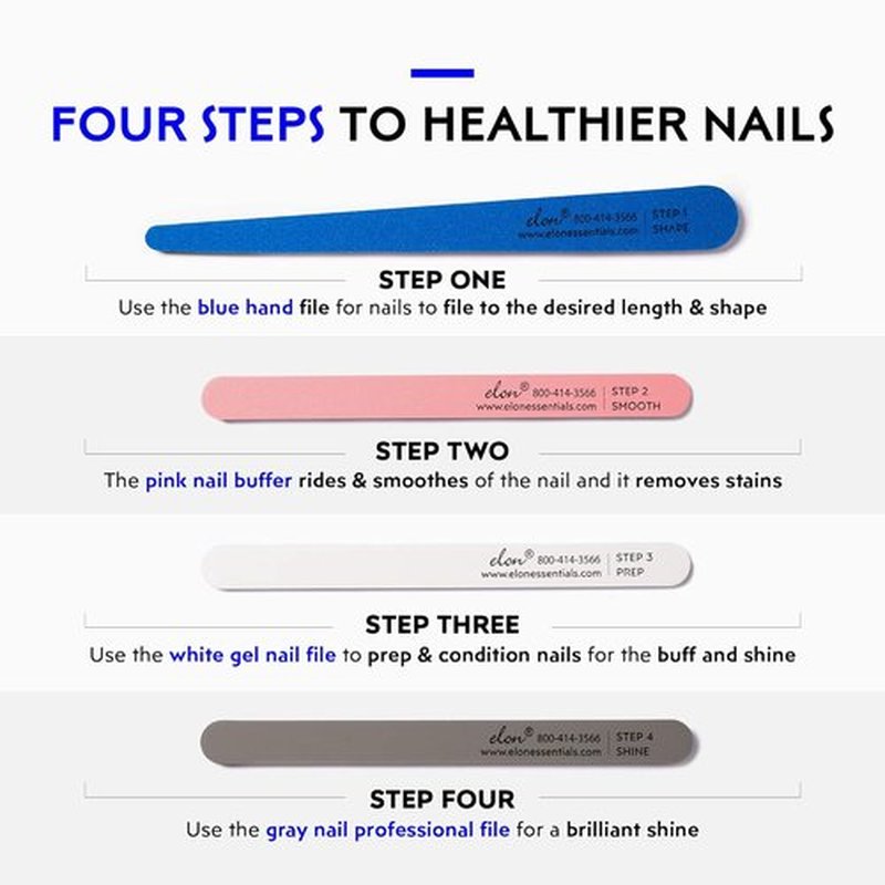 Elon Essentials Kit for Healthy Nails - Nail Conditioner, Cuticle Oil & File Set | Daily Strengthening & Moisturizing