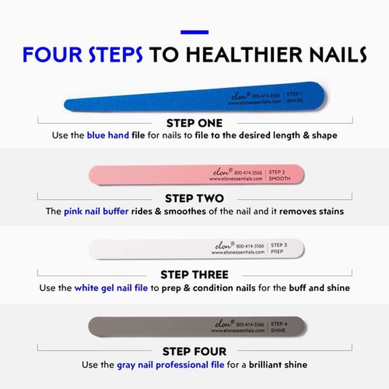 Elon Essentials Kit for Healthy Nails – Kit Includes Elon Nail Conditioner, Cuticle Oil & File Set – Manicure Set for Daily Strengthening and Moisturizing Cuticles