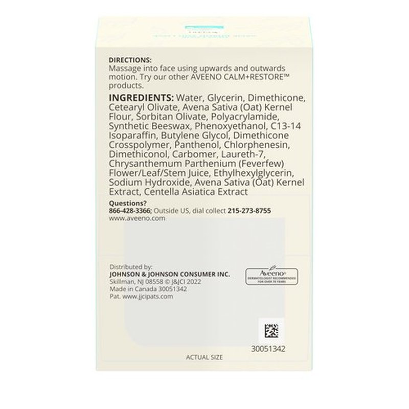 Aveeno Sensitive Skin Moisturizer Bundle, Calm + Restore Oat Gel Facial Moisturizer, 1.7 oz, & Trial Size Daily Moisturizing Cream + Prebiotic Oat, 0.5 oz, Fragrance-Free, Two Items