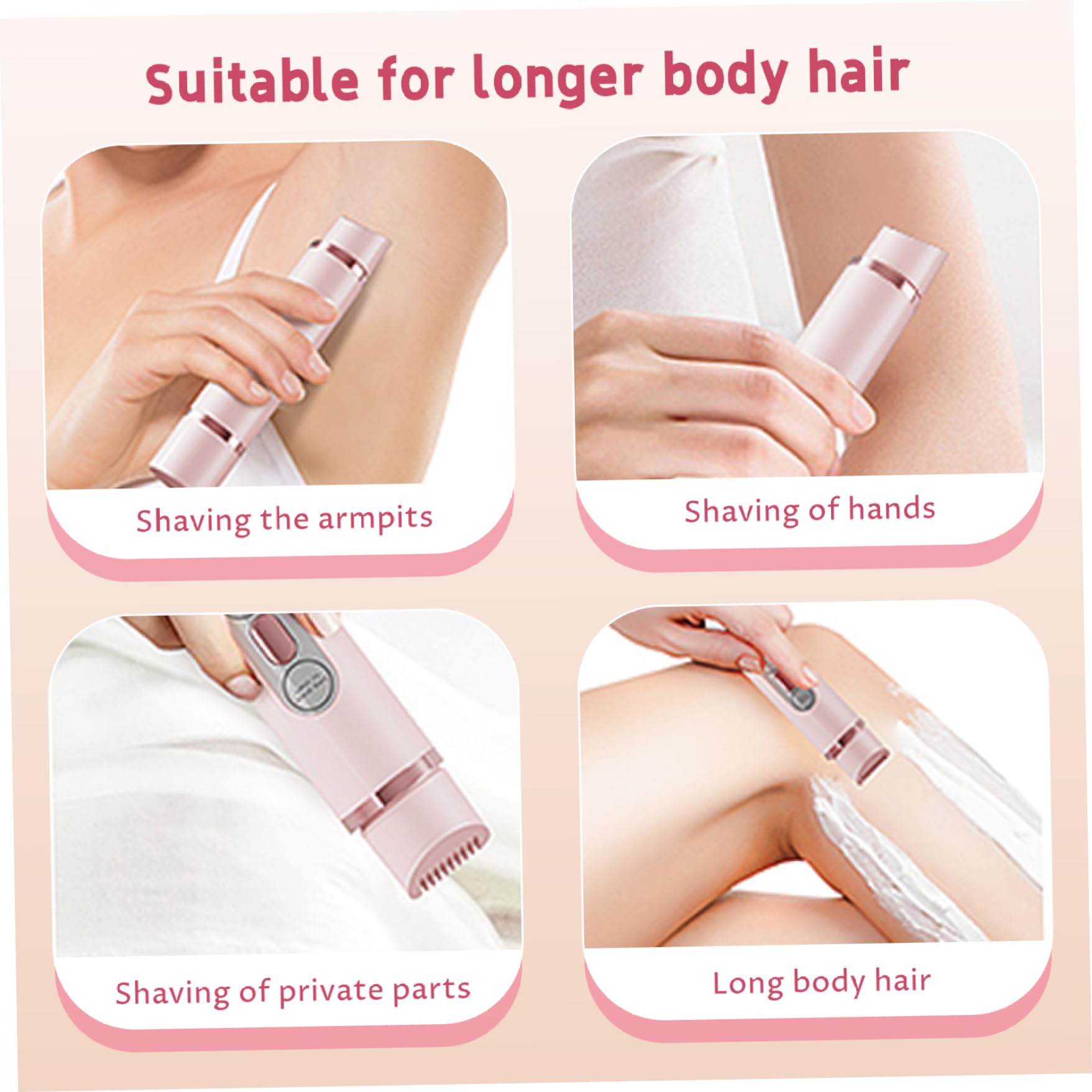 Bikini Hair Trimmer, Electric Bikini Trimmer for Women Dual Head Painless Face Shavers for Women Portable Washable Home Travel Use, Shaver