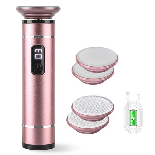 Electric Foot Callus Remover Cordless, 3 Adjustable Speed Foot File with 4 Nano Glass Grinding Disc, Professional Pedicure Tool Foot Scrubber for Heel Dead Skin and Calluses
