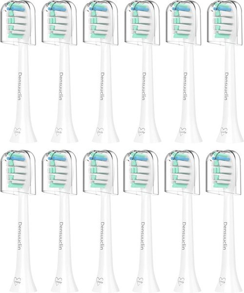 Philips Sonicare Toothbrush Replacement Heads - 12 Pack for Click-On Handles | White Color