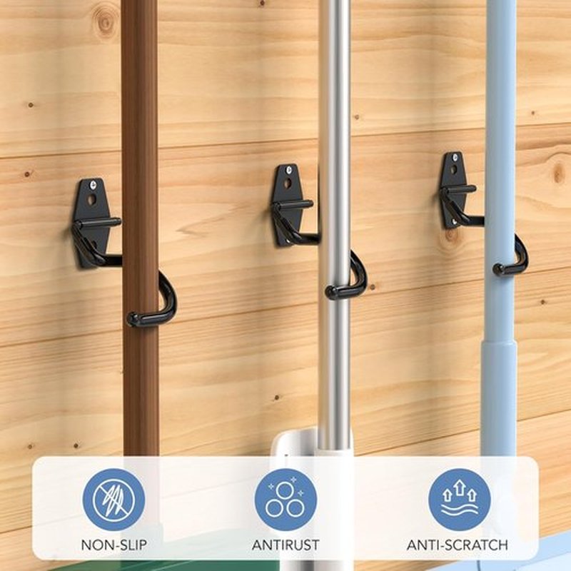 HUPBIPY Heavy-Duty Metal Garage Hooks - 6 Pack S Hooks for Tool Hangers & Storage Solutions