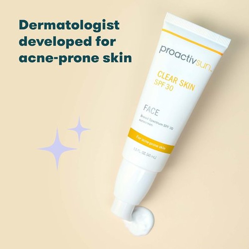 Proactiv Clear Skin Sunscreen Moisturizer SPF 30 - Hydrating Oil-Free Lotion for Oily & Acne-Prone Skin, 1.5oz