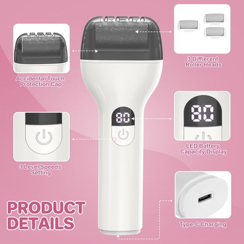 Electric Foot Callus Remover for Personal Care, Professional Pedicure Tool