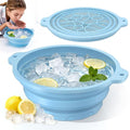 Face Ice Bath Bowl - Silicone Cold Plunge Tub for Facial Therapy & Skin Care, Collapsible Ice Basin with Built-in Ice Tray, Portable Ice Bowl for Face Dunking and Home Spa Use