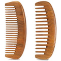 Moreinday 2 Pack Wooden Comb, Beard Comb for Men, Hair Combs for Women