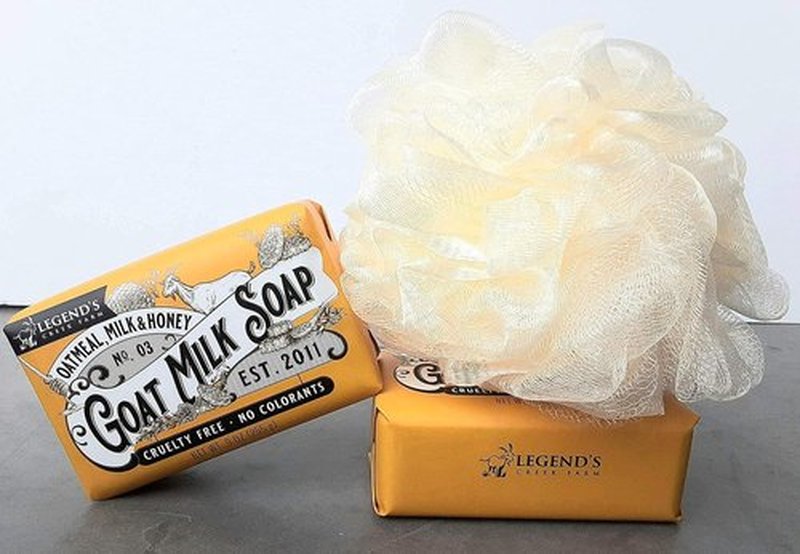 Legend's Creek Farm Goat Milk Soap - Triple Milled Moisturizing Bar for Hands and Body - 9 Oz Creamy Lather, Nourishing, Natural Soap for Sensitive Skin (Oatmeal, Milk & Honey, Pack of 2)