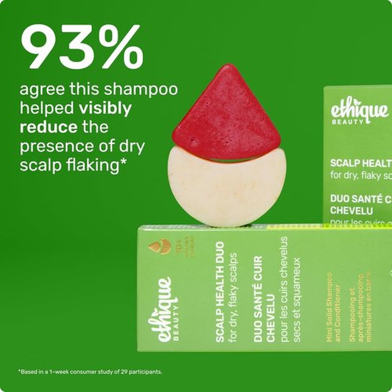 Ethique Beauty Mini Sampler Shampoo & Conditioner Bar Set | Scalp Health with Oatmeal | Travel Size - 2 Pack