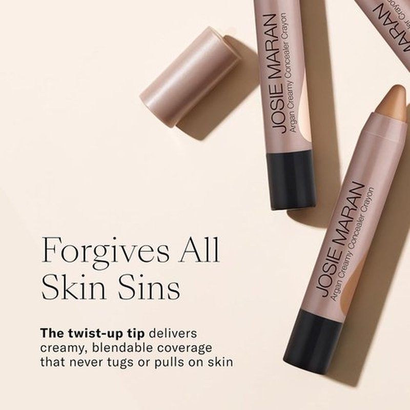 Josie Maran Argan Cream Concealer Crayon - Hydrating Under Eye & Blemish Concealer - Dark 1 (0.1 oz)