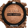 Palladio Baked Bronzer - Highly Pigmented, Easy to Blend for All-Day Shimmery Glow | Illuminating Tan Finish