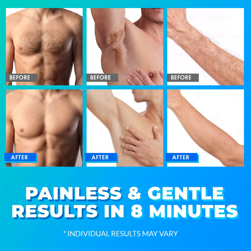 Hair Removal Cream for Women, Men - Bikini, Intimate Areas - Painless Depilatory for Body, Legs, Arms, Underarms, Private Areas - 120g