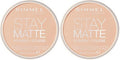 Rimmel London Stay Matte - 003 Natural - Pressed Powder,Lightweight,High Coverage,Shine Control,0.49oz,(Pack of 2)