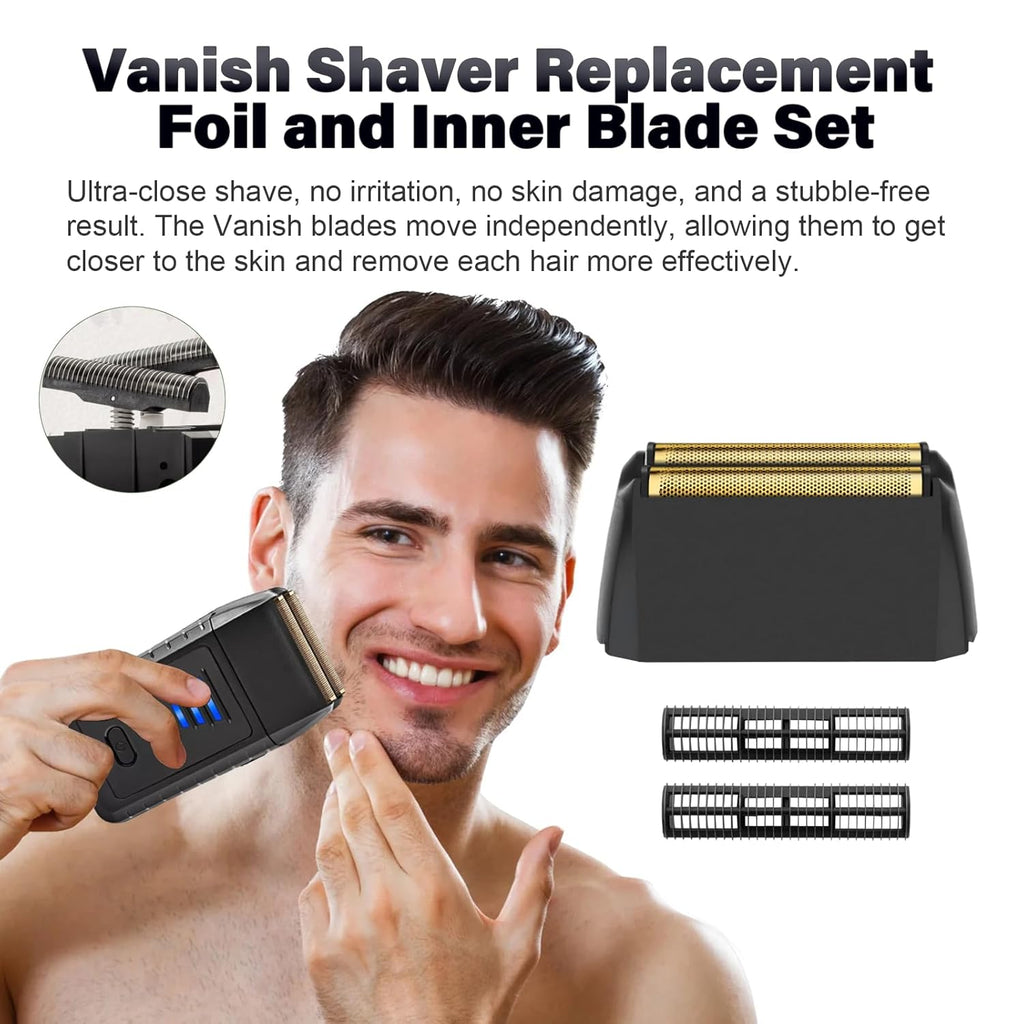 Wahl 5 Star Series Vanish Shaver Replacement Foil - Super Close Shaving Blade for Wet & Dry Use | Black