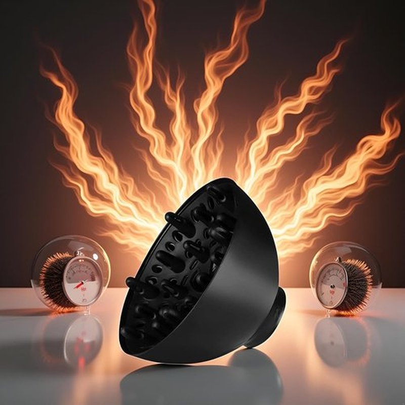 Skiennix Universal Hair Dryer Diffuser - Adaptable Design for Curly Hair Care | Black
