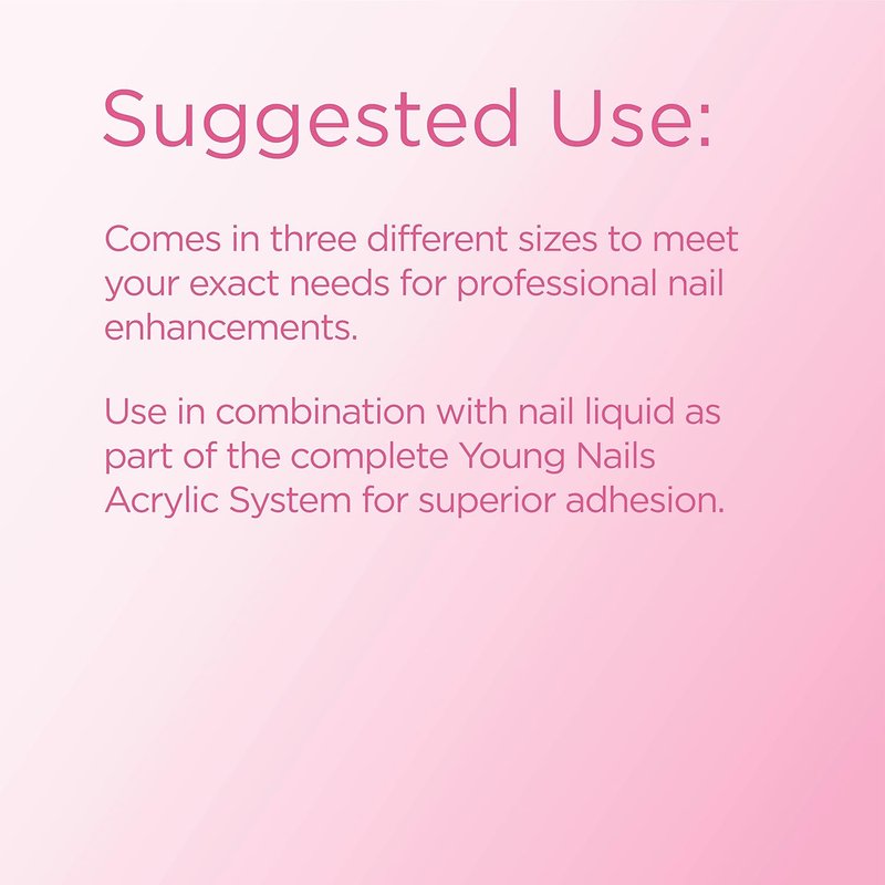 Young Nails Acrylic Cover Powder - Professional Self-Leveling Nail Powder for Extensions | Clear Nude Pink, 660g