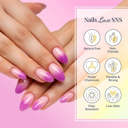 SNS Air Ombre Nail Spray Powder (Pink, AO015) - Nail Art Manicure Designs Using Spray-On Tech - For Beginner Nail Techs & DIY Enthusiasts - Works With Dip Powder, UV Gel & Acrylic