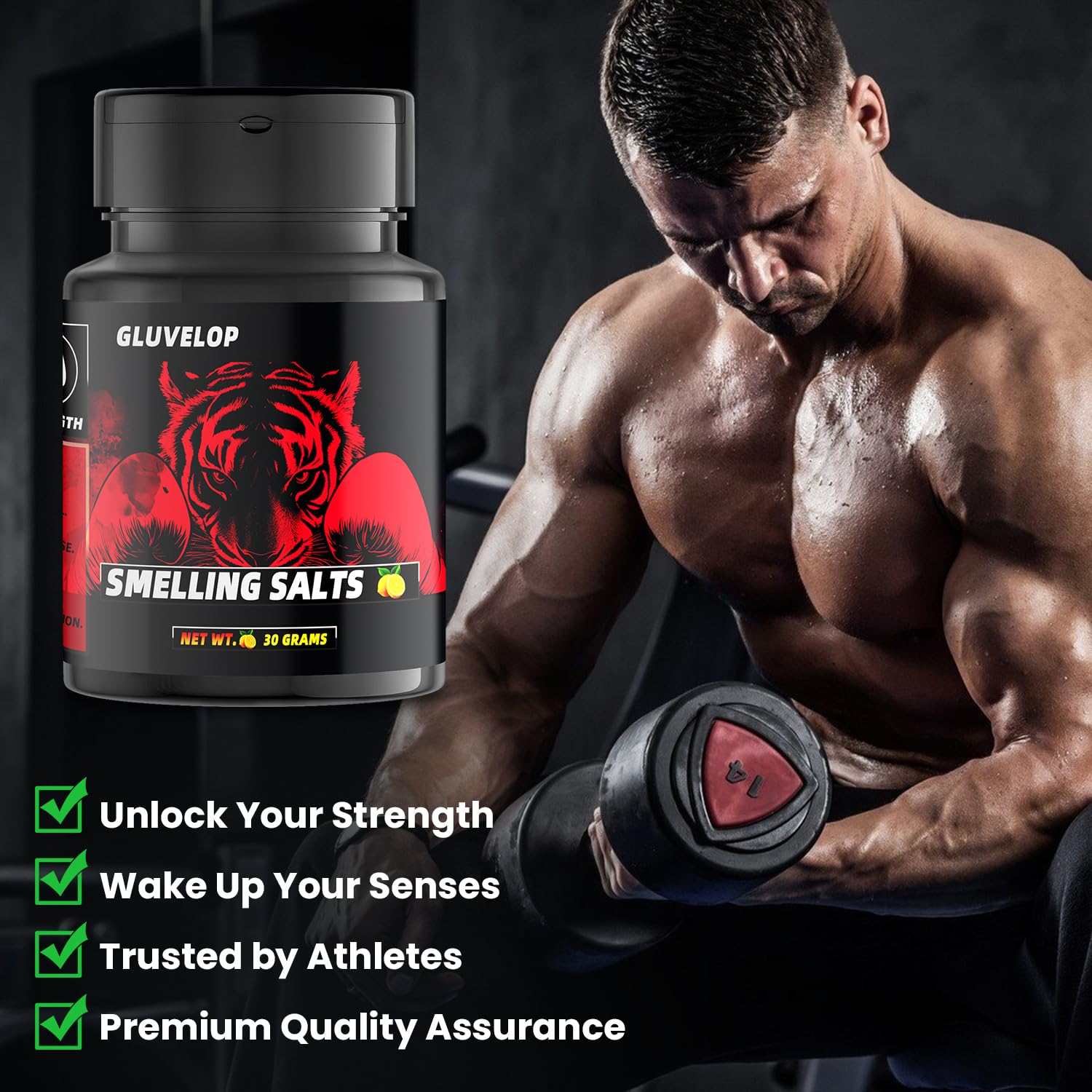 Smelling Salts for Athletes, Instant Energy, Salts for Athletes in Hockey, Weightlifting and Powerlifting, Focus and Motivation, Potent Smelling Salt Formula.