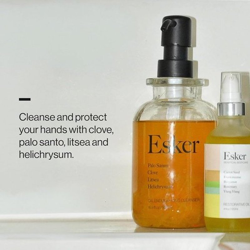 ESKER Calendula Hand Cleanser - Luxury Plant-Based Foaming Wash | Infused with Calendula & Essential Oils, 16.9 fl oz