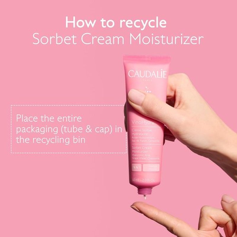 Caudalie VinoHydra Sorbet Cream Moisturizer with Hyaluronic Acid | 60 mL Hydrating Formula