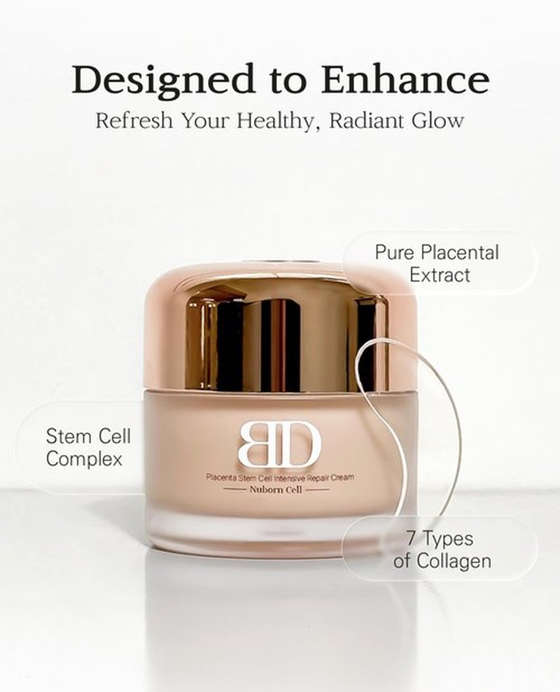 BLANC DUBU Nuborn Cell Placenta Stem Cell Intensive Repair Cream | Dragon Blood Cream with Placental Extract | Collagen Korean Skin Care for Glass Skin (50ml)