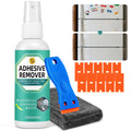 Halldeli Adhesive Remover Kit, Sticker Remover Spray for Cars, Floor, Windows, Surface-Safe Glue Remover with Plastic Scraper – Quickly Removes Decals, Tape Residue, Gum, Tar and Grease