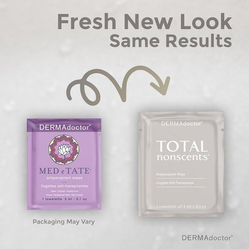 DERMAdoctor Deodorant Wipes - Refreshing Antiperspirant Treatment for Hyperhidrosis | 30 Individually Wrapped Wipes