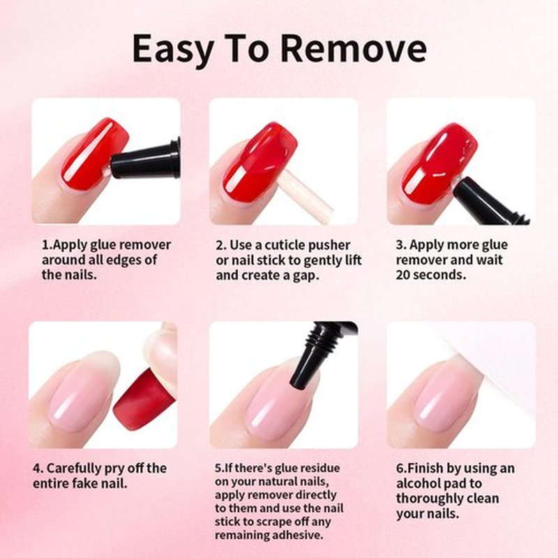 Skiennix Quick Dry Nail Glue Gel - Super Strong, Long Lasting, 10g with 10ml Remover for Press-On & Acrylic Nails