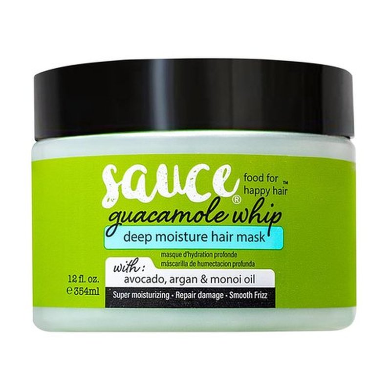 Sauce Beauty Guacamole Whip Hair Mask - Deep Conditioning for All Hair Types with Avocado, Honey & Argan Oil - 12 Fl Oz