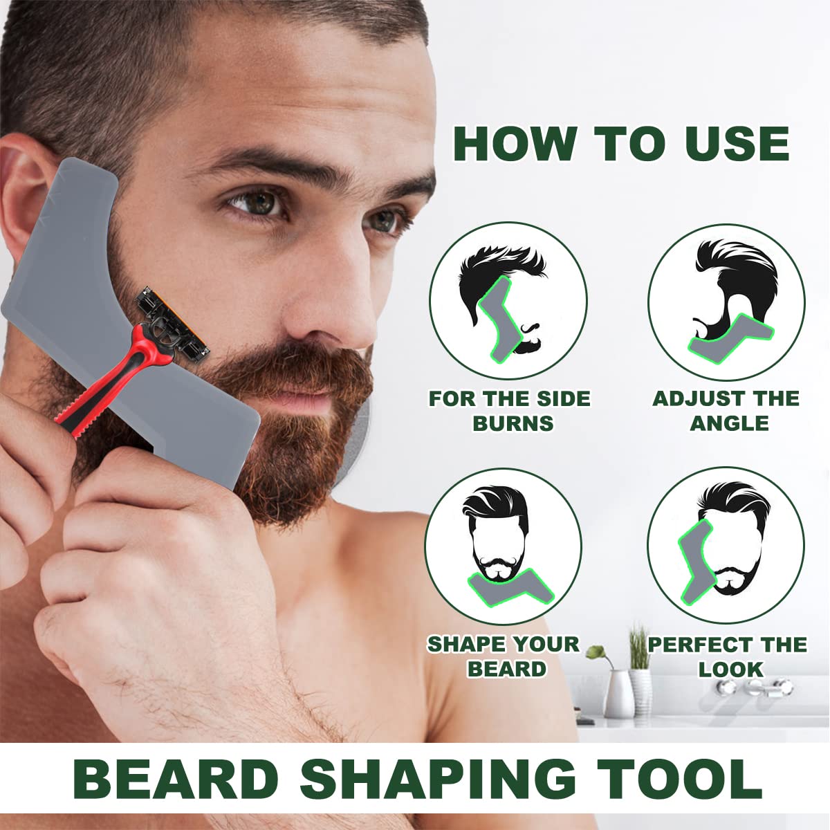 Beard Kit,Beard Grooming Kit w/2 Pack Beard Oil&2 Pack Beard Balm,Christmas Stocking Stuffers Gifts for Men Him Husband Dad Boyfriend,Shaving Kit w/Beard Wash Comb Brush