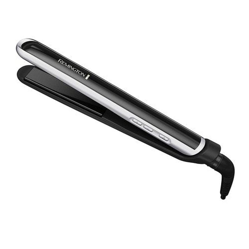 Remington Pearl Pro Ceramic Flat Iron - 1-Inch Floating Plates for Fast 30-Second Heat-Up | Black & White