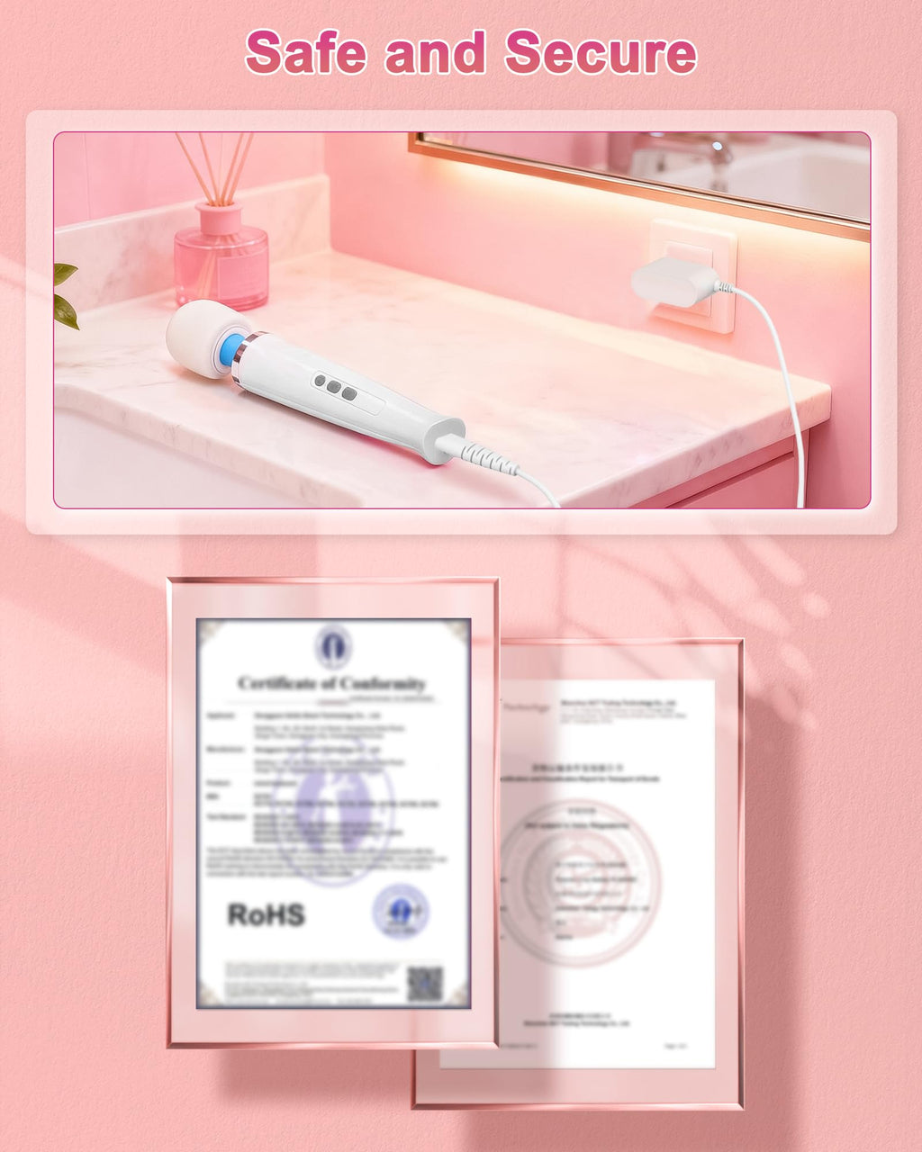 FGIEU 10V Charger for Hitachi Magic Wand HV-270 Rechargeable Cordless Massager