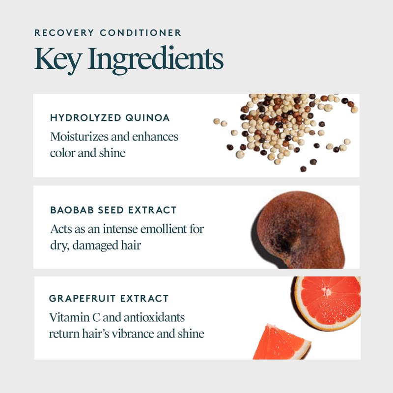 VIRTUE Recovery Conditioner with Keratin Hydrates, Softens, and Renews Damaged Hair, Sulfate Free, Color Safe