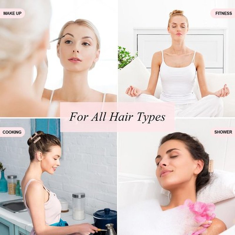 Amlaidu Large Flat Hair Claw Clips for Women Fine Thin Medium Thick Hair, Duckbill Strong Hold Non Slip Square Hair Clips, Cozy French Lay Down Hairclips, Beige, Light Brown, Dark Brown, Black, 4 Pcs