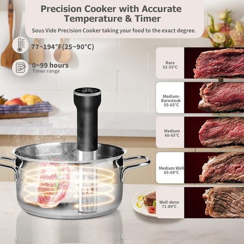 Skiennix Sous Vide Cooker - WiFi Immersion Cooking & Deep Fryer with Basket