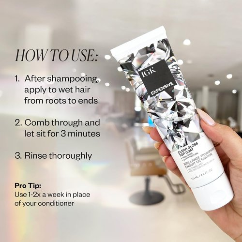 IGK Expensive Clear Gloss Top Coat & Cash In Instant Repair Serum - Vegan & Cruelty-Free | 4.2 oz + 1.7 oz Pack