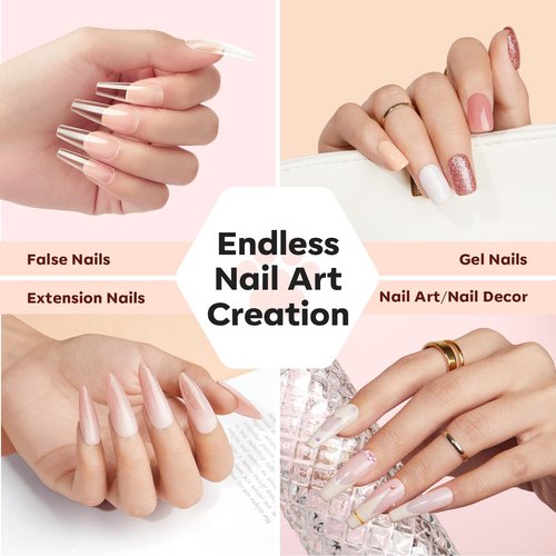 modelones Pink UV Gloves and GooseNeck UV LED Nail Lamp