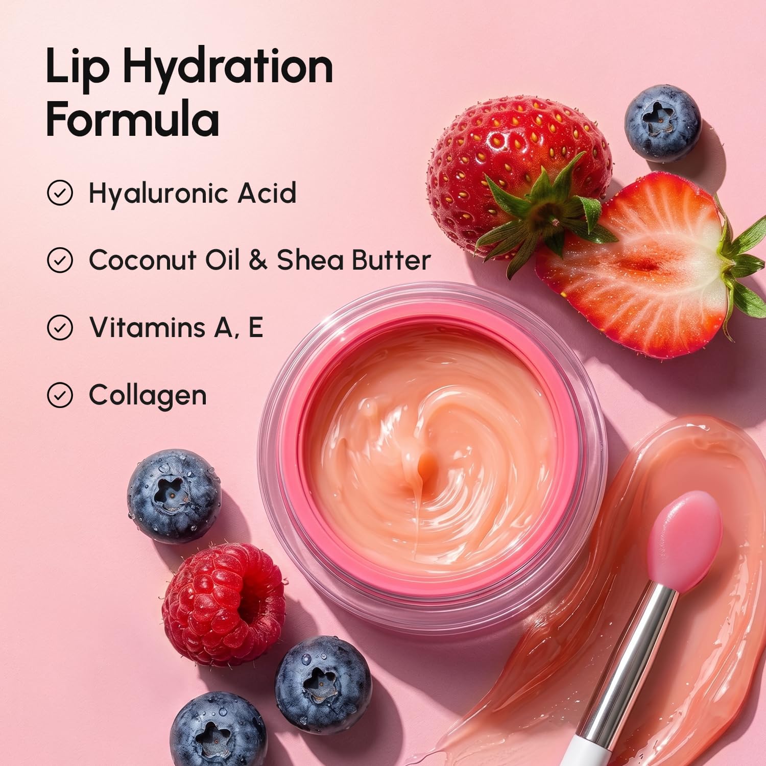 MAREE Lip Mask Overnight 2 Pack - Lip Moisturizer For Very Dry Lips - Hydrating Lip Butter Balm with Hyaluronic Acid & Collagen - Overnight Lip Treatment - Lip Sleeping Mask Repair