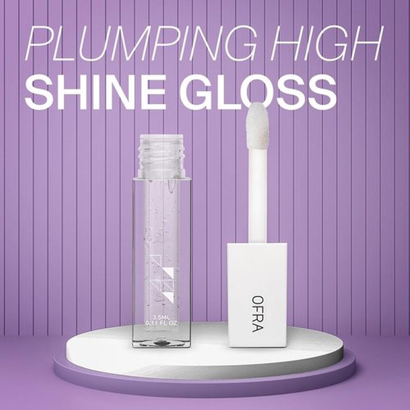 Ofra Lip Lush Plump - Hydrating Clear Lip Plumper Gloss | Non-Sticky, Ultra Glossy, 3.5ml