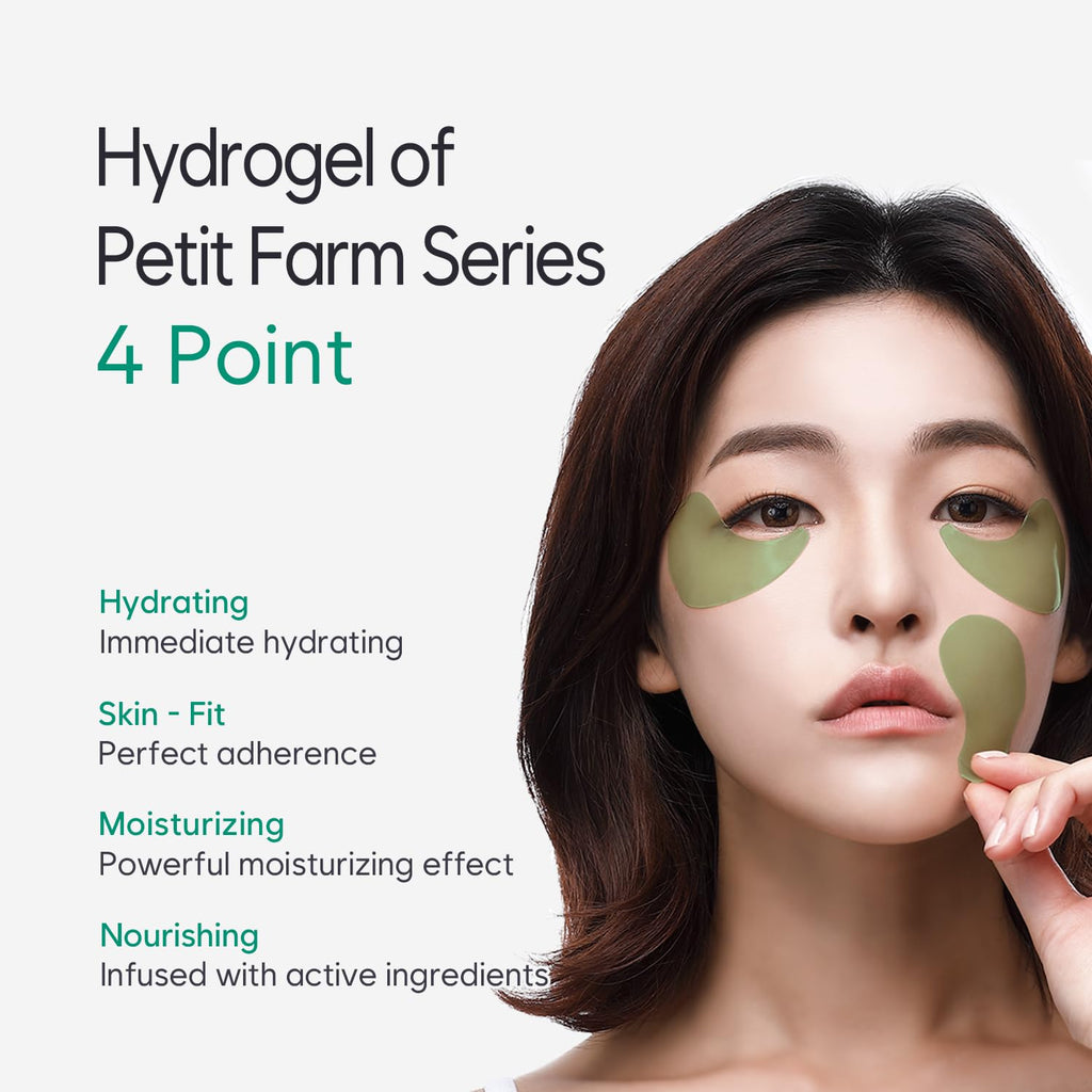 Petitfee Artichoke Soothing Hydrogel Eye Mask 60ea (30pairs) - Soothing Eye Patch with Artichoke, Mugwort, Cabbage, Broccoli Extracts, Hydrates Under Eye Area, Cooling, Calming, Refreshing Eye Care